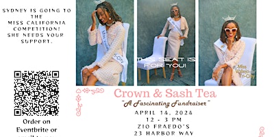 Image principale de Miss Vallejo/Tri-City's Crown & Sash Tea Fundraiser