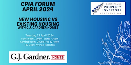 Primaire afbeelding van CPIA Forum April 2024 - G.J. Gardner Homes