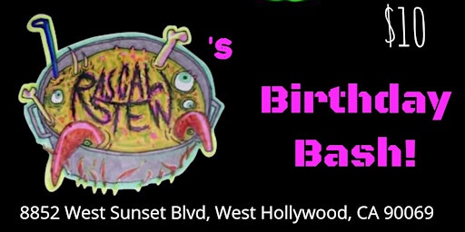 Imagem principal do evento Rascal Stew's Birthday Bash at The Viper Room, Presented by Kelly McGarry