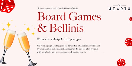 Primaire afbeelding van Hearth Women Night - Board Games & Bellinis