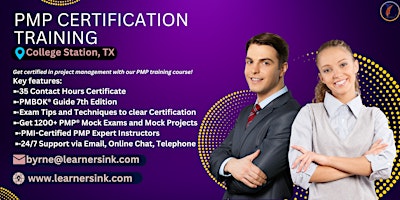 Primaire afbeelding van PMP Exam Certification Classroom Training Course in College Station, TX