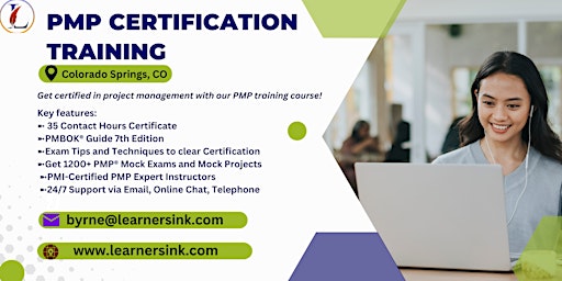 Primaire afbeelding van PMP Exam Certification Classroom Training Course in Colorado Springs, CO