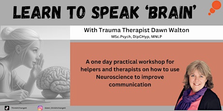 Learn to speak Brain : In-person workshop primary image