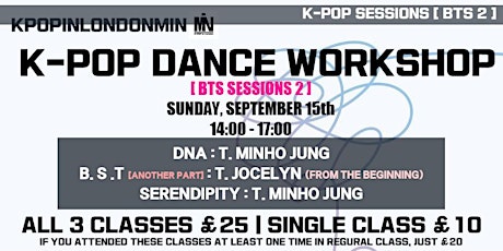 Kpop [ BTS sessions ] workshop with kpopinlondonmin primary image