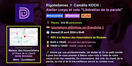 Rigoladames : atelier corps et voix "Libération de la parole"