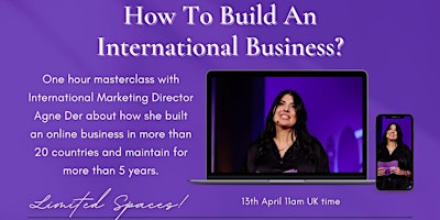 Hauptbild für How To Build International Business with IMD Agne Der