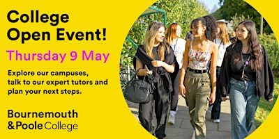 Primaire afbeelding van Bournemouth and Poole College Open Event May 9th - Fulcrum Centre