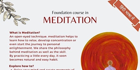 Foundation course in Meditation (in Hindi Language) primary image