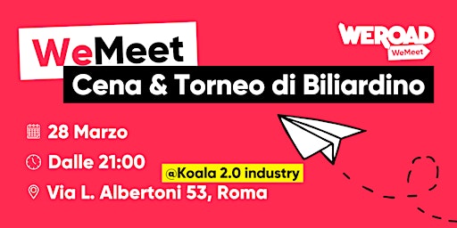 Hauptbild für WeMeet | Cena & Torneo di Biliardino