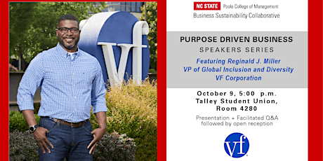 VF Purpose Driven Business Speaker Series Featuring Reginald Miller primary image
