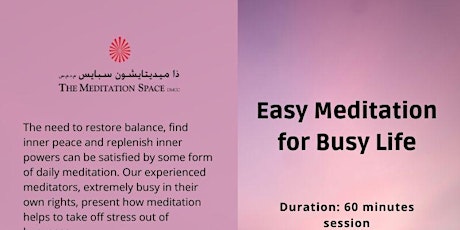 Hauptbild für Easy Meditation for Busy Life