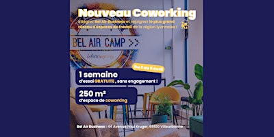 1 semaine d'essai GRATUITE pour votre poste en coworking primary image