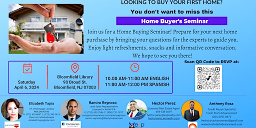 Immagine principale di First Time Homebuyer Seminar and Down payment Assistance 