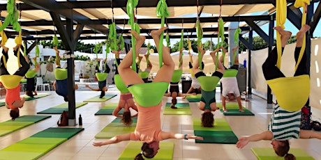 Aerial Yoga Workshop für Fortgeschrittene auf Deutsch