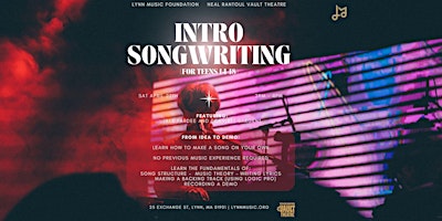 Intro Songwriting Workshops for Teens with Jake Pardee and Scarlett Sargent primary image