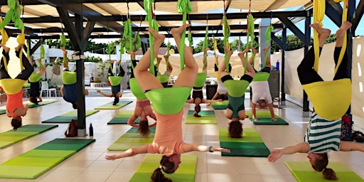 Imagem principal do evento Aerial Yoga Workshop for Beginners in English