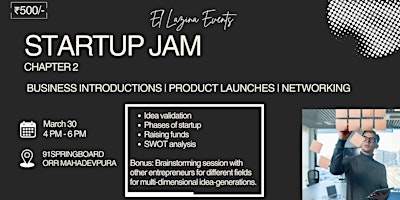 Imagem principal de START UP JAM CHAPTER 2 (INR 500)