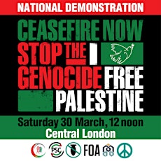 Norwich & Thetford coach to London 30 March Free Palestine national march