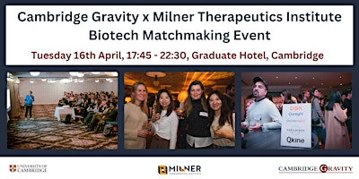 Gravity x Milner Therapeutics Institute Biotech Matchmaking Event primary image