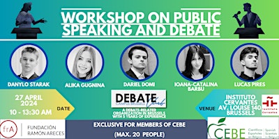 Imagen principal de Workshop on public speaking and debate