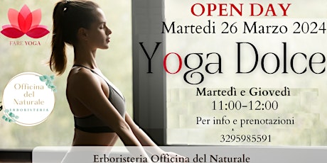 OPEN DAY GRATUITO  Corso Yoga  Dolce a Mestre Venezia.