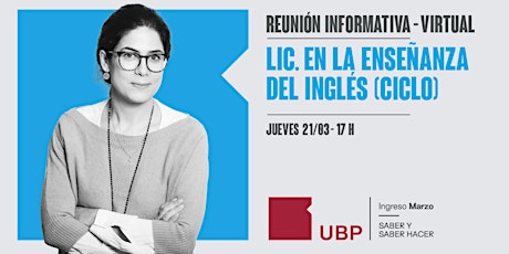 Imagen principal de Reunión Informativa: Lic en la enseñanza del inglés (ciclo)