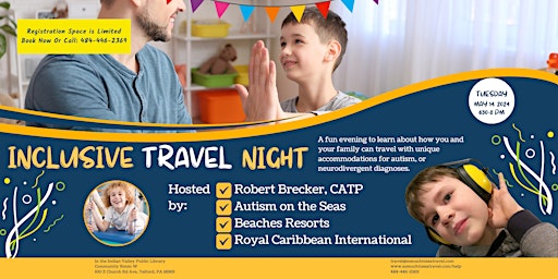 Imagem principal do evento Autism Spectrum Disorder (ASD), and Neurodivergent  Inclusive Travel Night