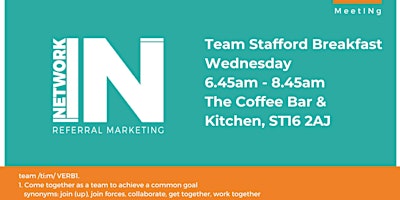NetworkIN Team Stafford Breakfast Fortnightly Meeting primary image