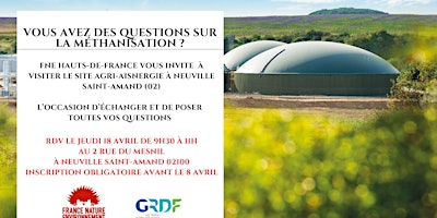 Primaire afbeelding van Visite d'une unité de méthanisation - Agri-Aisnergie