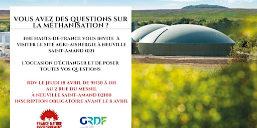 Hauptbild für Visite d'une unité de méthanisation - Agri-Aisnergie