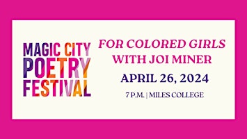 For colored girls with Joi Miner primary image