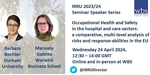 IRRU 2023/24 Speaker Series with Barbara Bechter and Manuela Galetto primary image