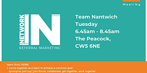 Hauptbild für NetworkIN Team Nantwich Breakfast Fortnightly Meeting