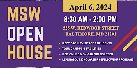 Open House at University of Maryland School of Social Work