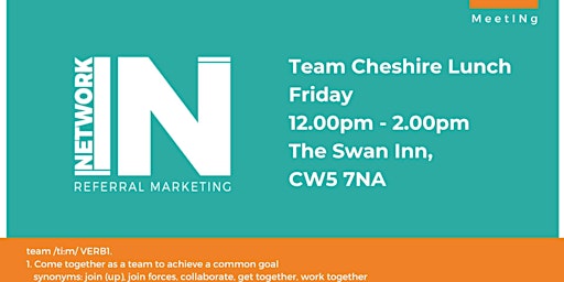 NetworkIN Team Cheshire Lunch Fortnightly Meeting  primärbild