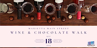 Imagem principal do evento Marietta Main Street Wine & Chocolate Walk