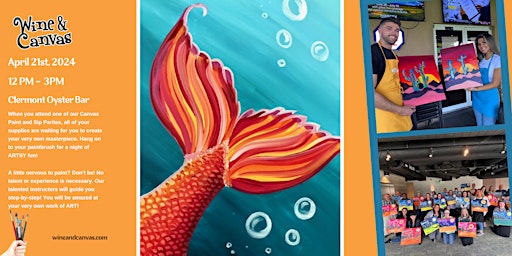 Primaire afbeelding van Clermont Paint and Sip – Mermaid Tail