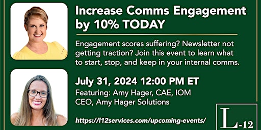 Imagem principal do evento Increase Comms Engagement by 10% TODAY