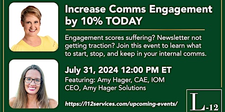 Increase Comms Engagement by 10% TODAY