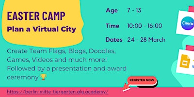 Primaire afbeelding van Dive into Virtual City: Easter Camp Adventure! (Age 7-13)