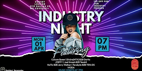 Industry Night at Sunset Rooftop Lounge