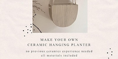 Ceramic Workshop - Hanging Planter primary image