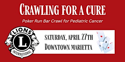 Crawling for a Cure : Poker Run Bar Crawl for Pediatric Cancer primary image