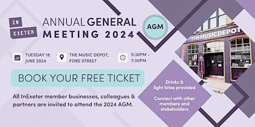 Imagem principal do evento InExeter Annual General Meeting (AGM) 2024