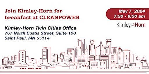 Imagen principal de Kimley-Horn Breakfast at CLEANPOWER