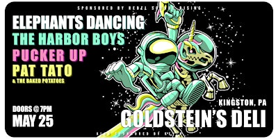 Imagem principal do evento Elephants Dancing, The Harbor Boys @ Goldstein's (Kingston, PA)