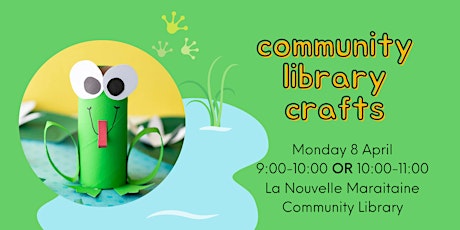 Community library crafts: loo roll frog