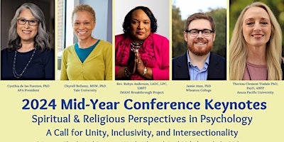 2024 Mid-Year Conference: Spiritual & Religious Perspectives in Psychology primary image