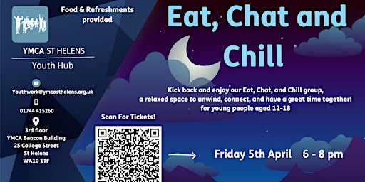 Image principale de Eat, Chat and Chill - Friday night chill session