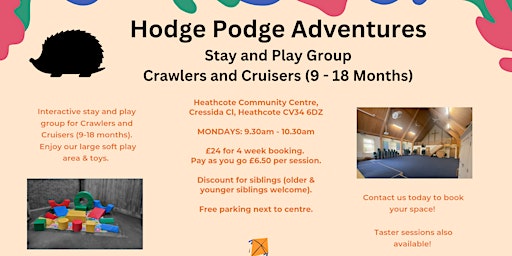 Image principale de Hodge Podge Adventures - Stay And Play (9-18 Months)